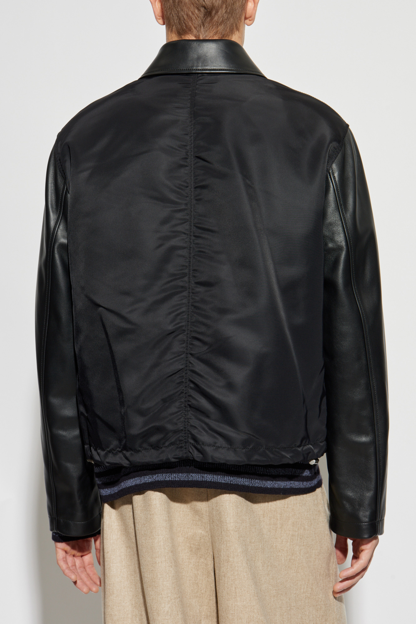 LOEWE　本皮　ジャケット Loewe Leather jacket with embossed logo on the pocket